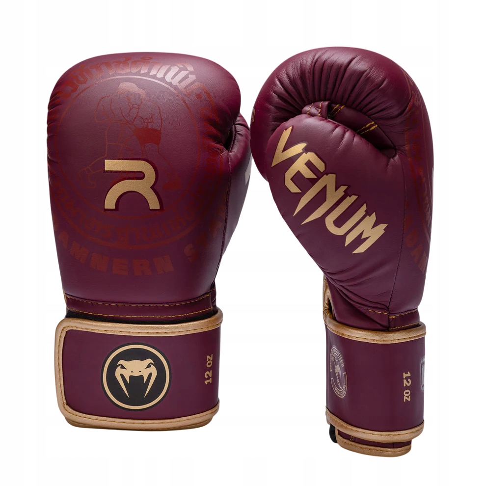 Venum x Rajadamnern Rękawice Bokserskie Burgundy 14OZ