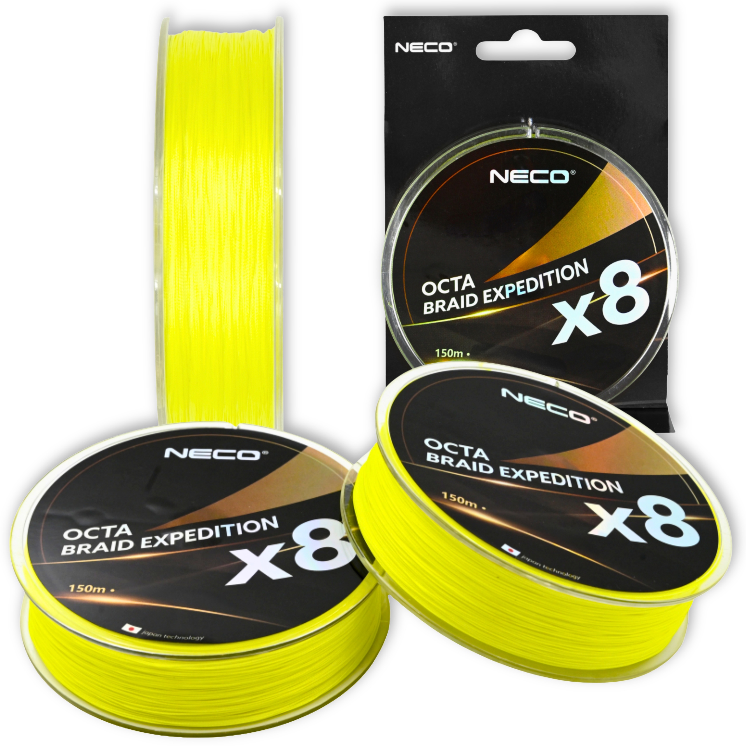 Plecionka Neco Octa Braid Expedition X8 150 m 0,12 mm – Żółta