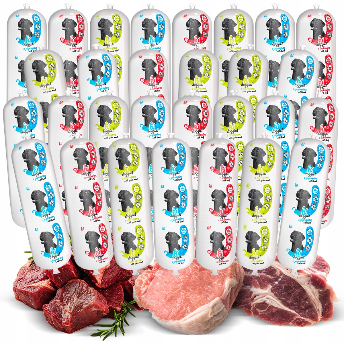 29x1kg Karma dla psa baton Hi doggie! 100% naturalny skład batony