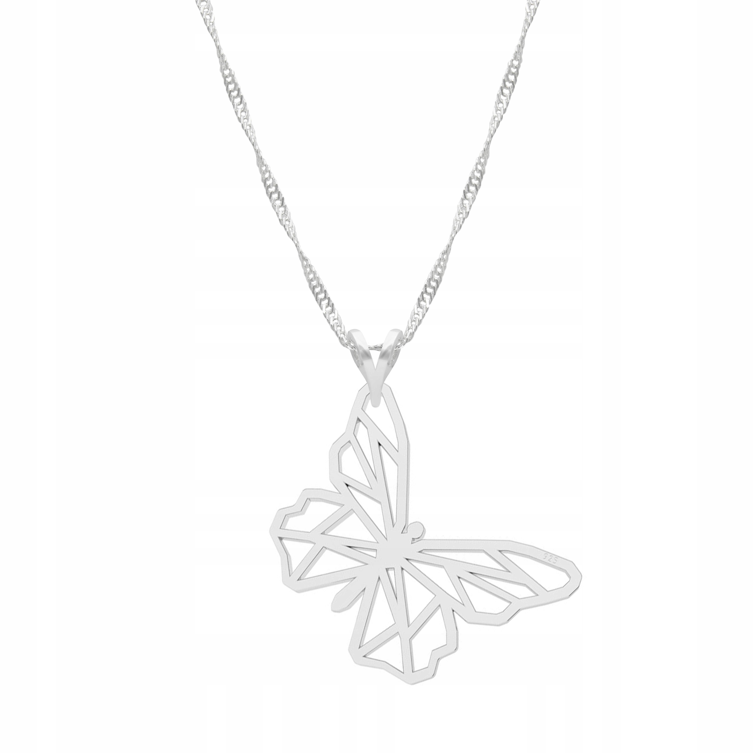 

Łańcuszek srebrny naszyjnik 925 Motylek Motyl