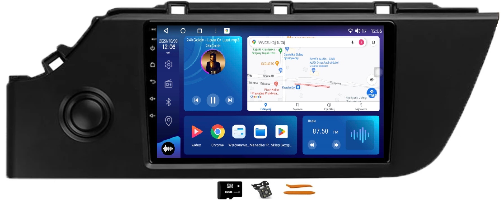 Rádio Android Navigácia Qled Carplay Lte 64GB Gps Kia Rio 4 16-20