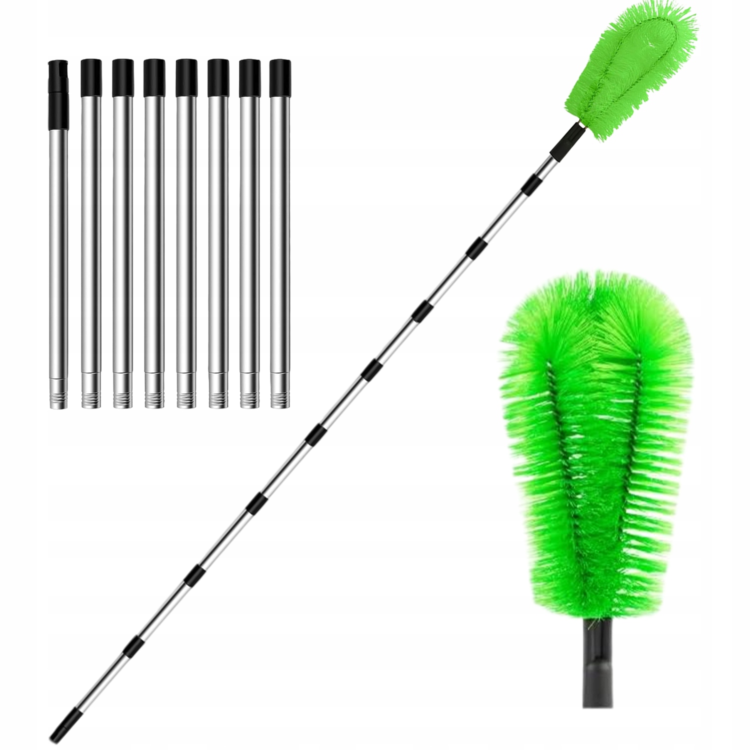 Levně Kartáč Na Čištění Dlouhý 310 CM Zelený S Dvěma Hlavami Pro Chlazení