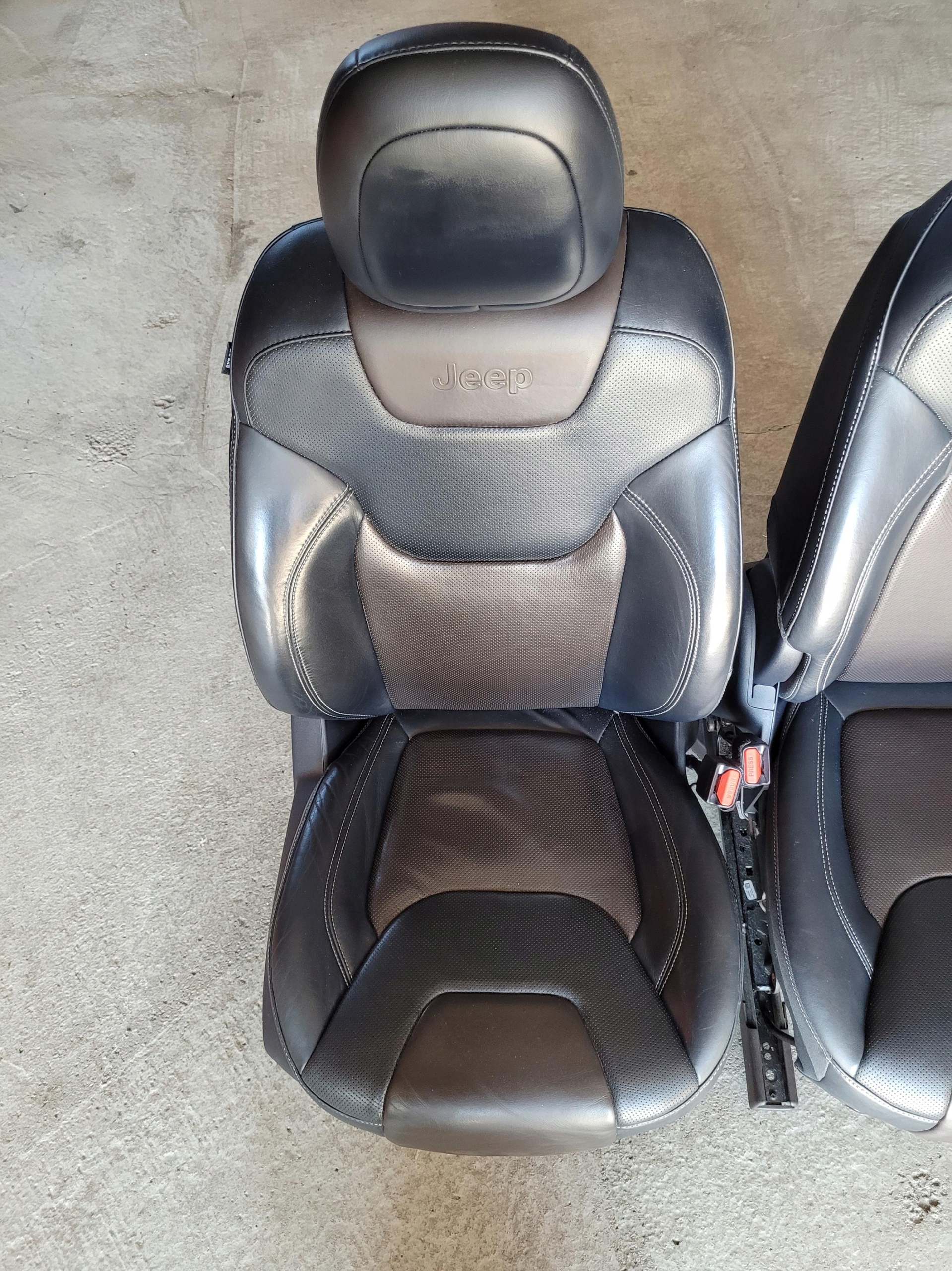seat front front left + airbag JEEP CHEROKEE V KL UC INDIGO BLUE/BROWN