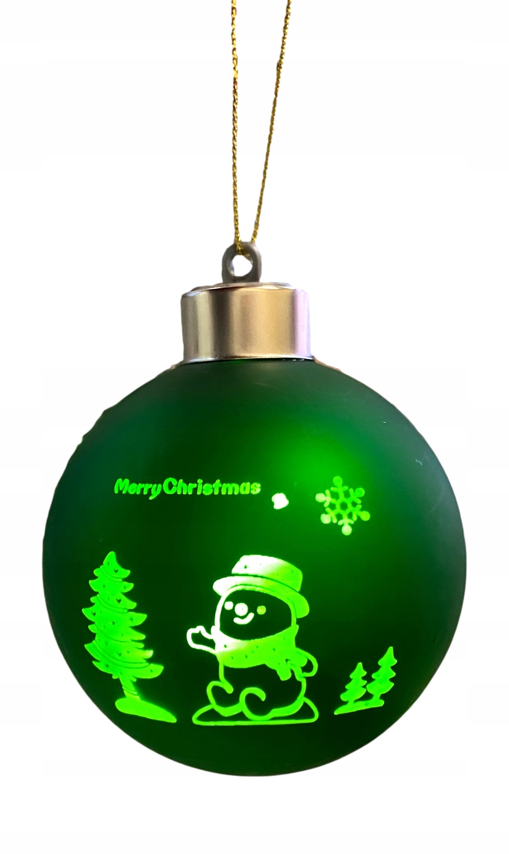

Bombka Dekoracyjna Led ozdoba zielona 8 cm