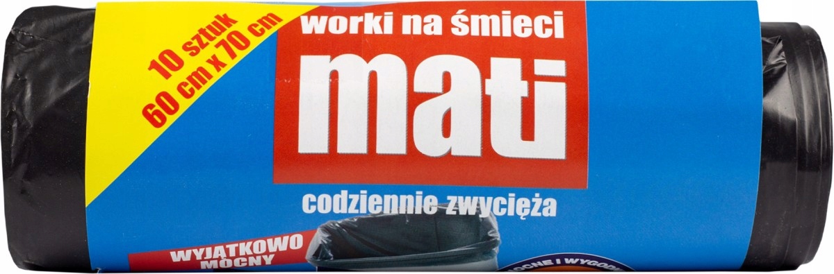 Worki na śmieci 60l (10) czarne Marka Mati