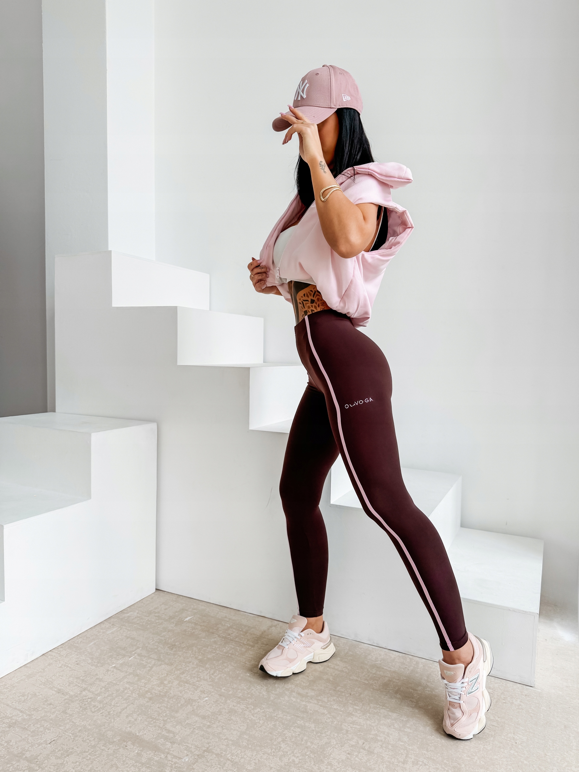 Dámské Legíny Amera Olavoga Čokoládová M