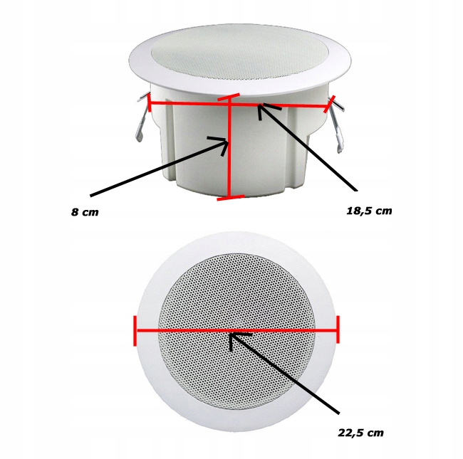 NAGŁOŚNIENIE SUFITOWE RADIO ŁAZIENKOWE DOM SKLEP Rodzaj sufitowy ścienny