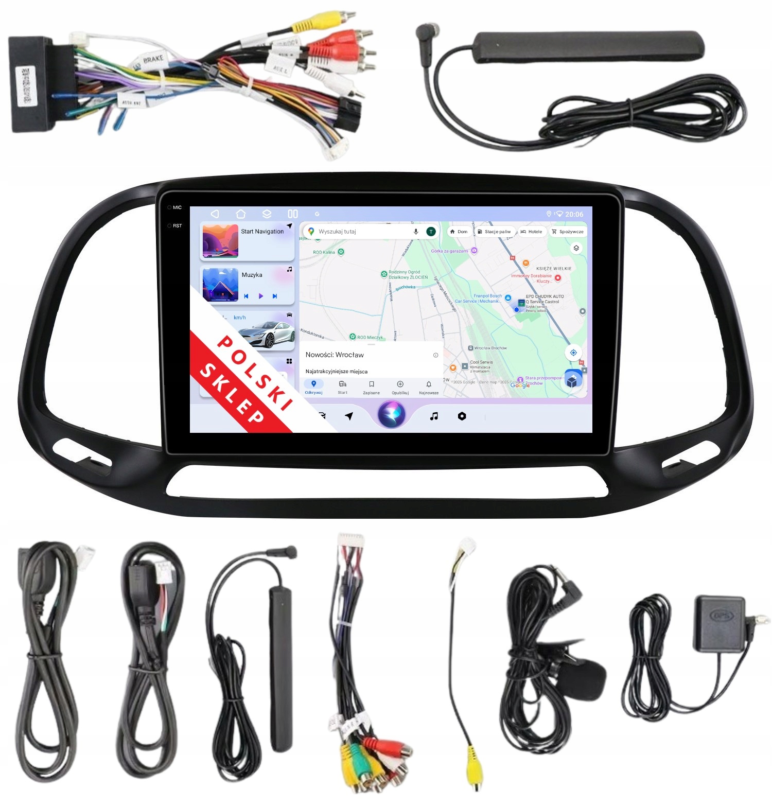 Navigace Rádio 2DIN Android Fiat Doblo IV 4 3/32 Gb Dsp Carplay Lte