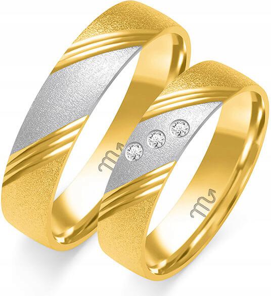 Jemný zlatý snubní prsten 14K 585 r 35 36 37 klasický gravírování model