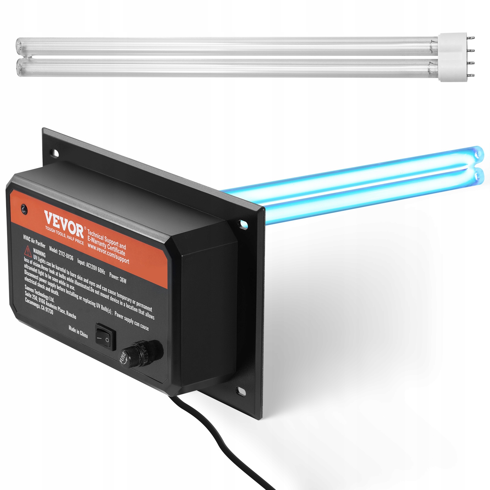 Vevor Hvac Čistička Vzduchu 36W Uvc Lampa 254NM Pre Klimatizáciu Domu
