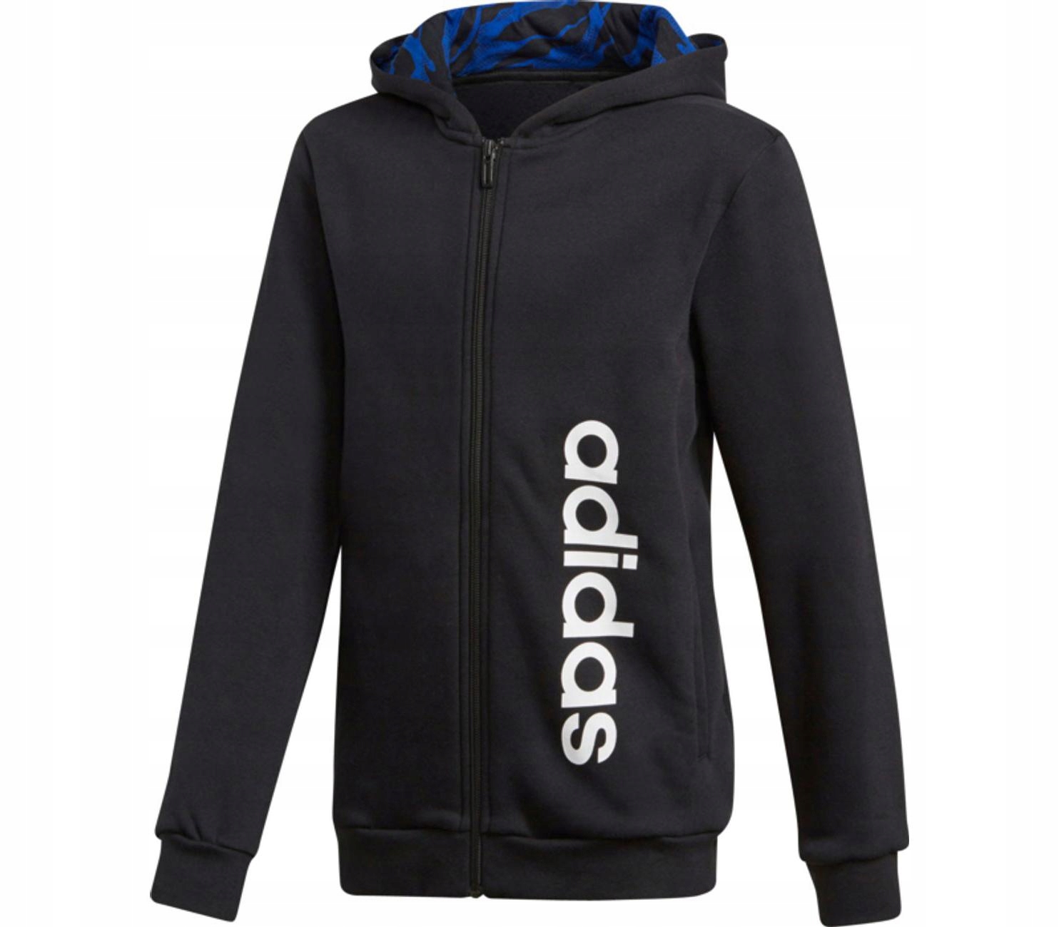 

Adidas Logowana Bluza Yb Lin Fz Hood (9-10L)