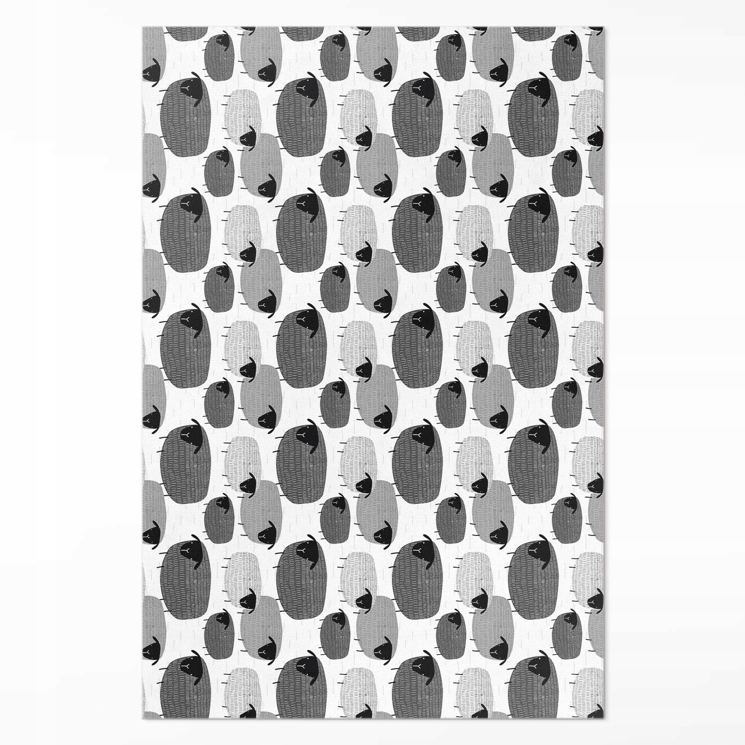 Vinylový koberec do loftových interiérov Maľované ovce, pravidelný vzor 120 x 180 cm