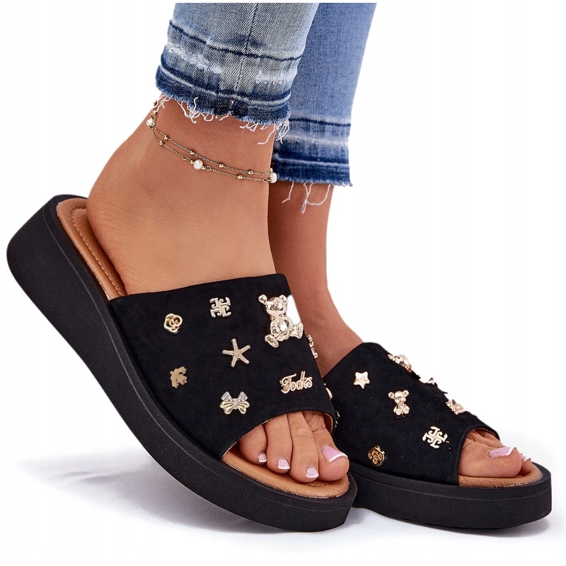 Nazouváky Dámské Semišové Kožené Připínáčky Vinceza 66741 Černé 37