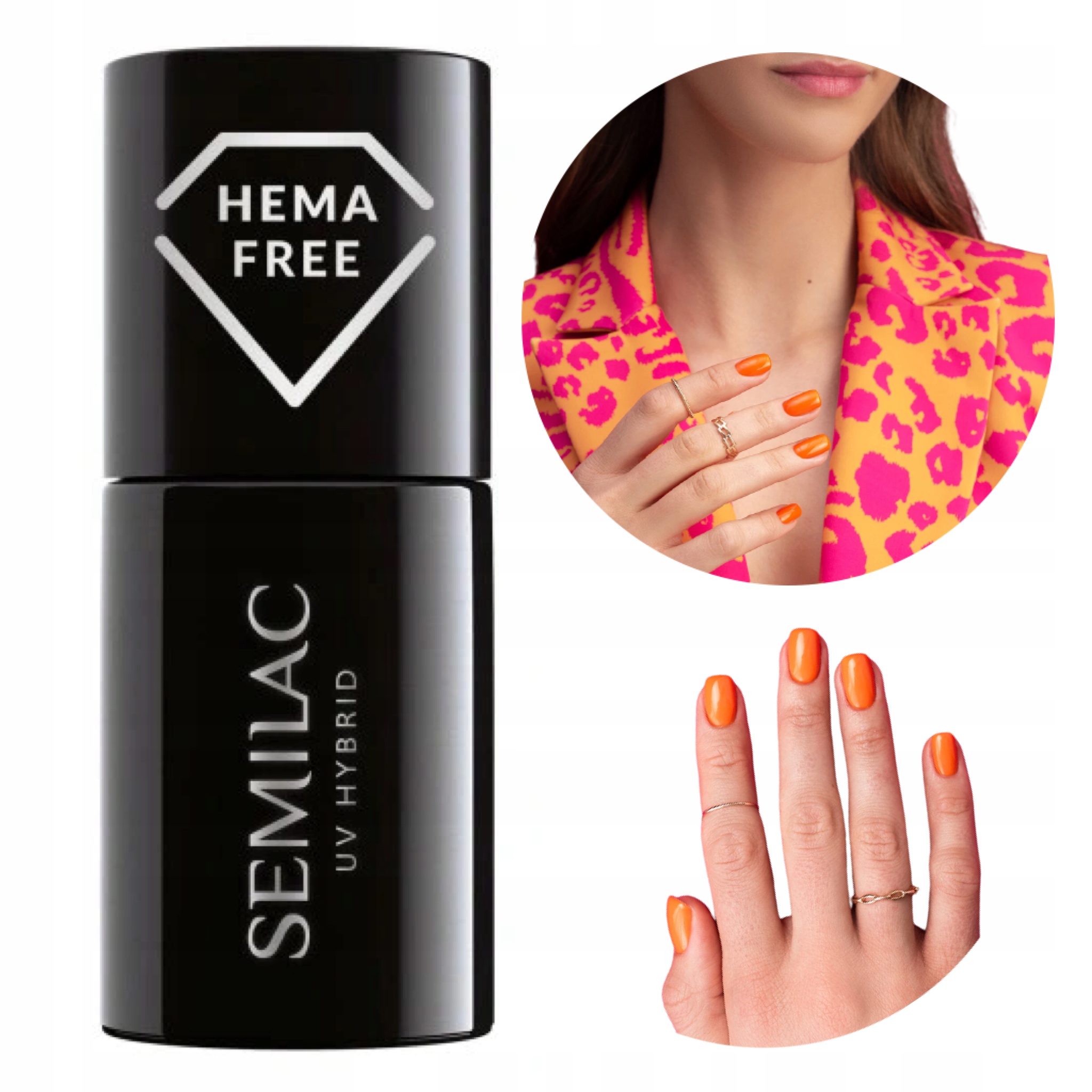 

Semilac Lakier Hybrydowy 433 Supporting Orange 7ML