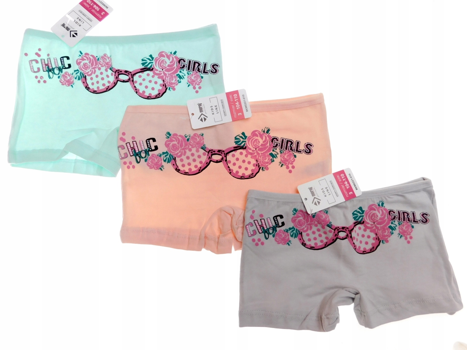 

3X Majtki Szorty Bokserki Moraj Jakosć 116/122