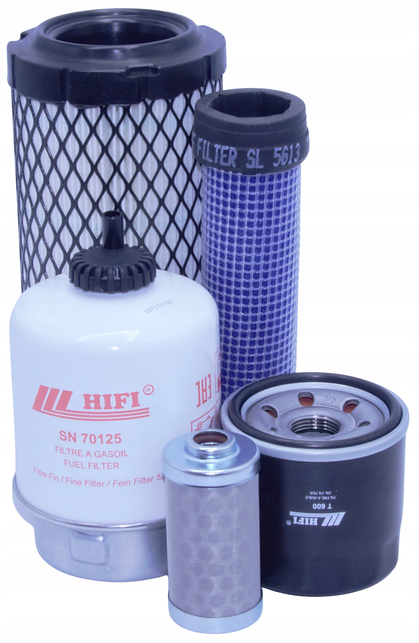 Filtry Caterpillar 302.7 Dcr motor Yanmar 3TNV76N vzduch z palivového oleje