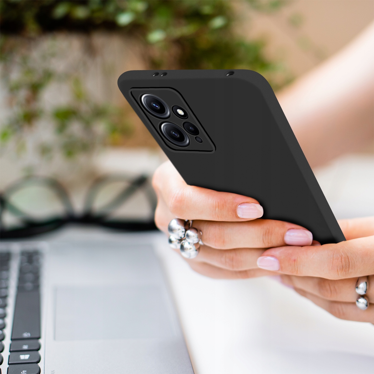 ETUI do Xiaomi Redmi Note 12 CASE MATT + SZKŁO 9H Kolor czarny