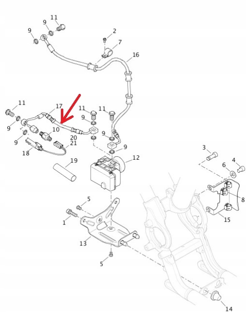 41800164 - HARLEY DAVIDSON SPORTSTER 14 + ТОРМОЗНАЯ ТРУБА
