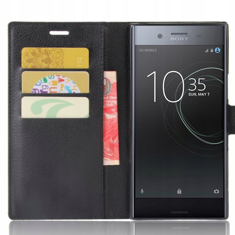 

Etui Z Klapką Portfel Litchi Do Xperia Xz Premium