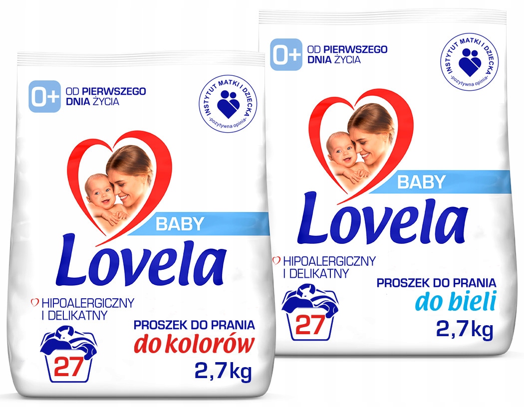 Levně Lovela Baby Prací prášek bílá barva 2x2,7 kg