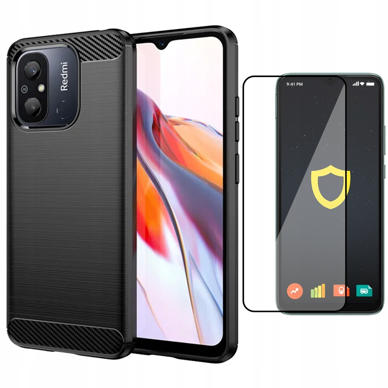 

Etui Carbon Case Obudowa Do Redmi 12C Szkło