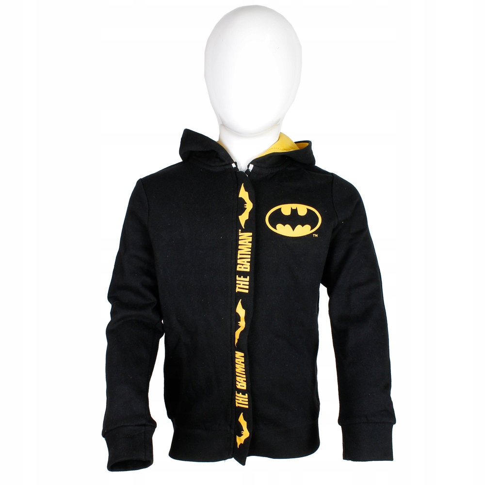 R:104 BLUZA DLA CHŁOPCA BATMAN KAPTUR ROZSUWANA Rękaw długi rękaw