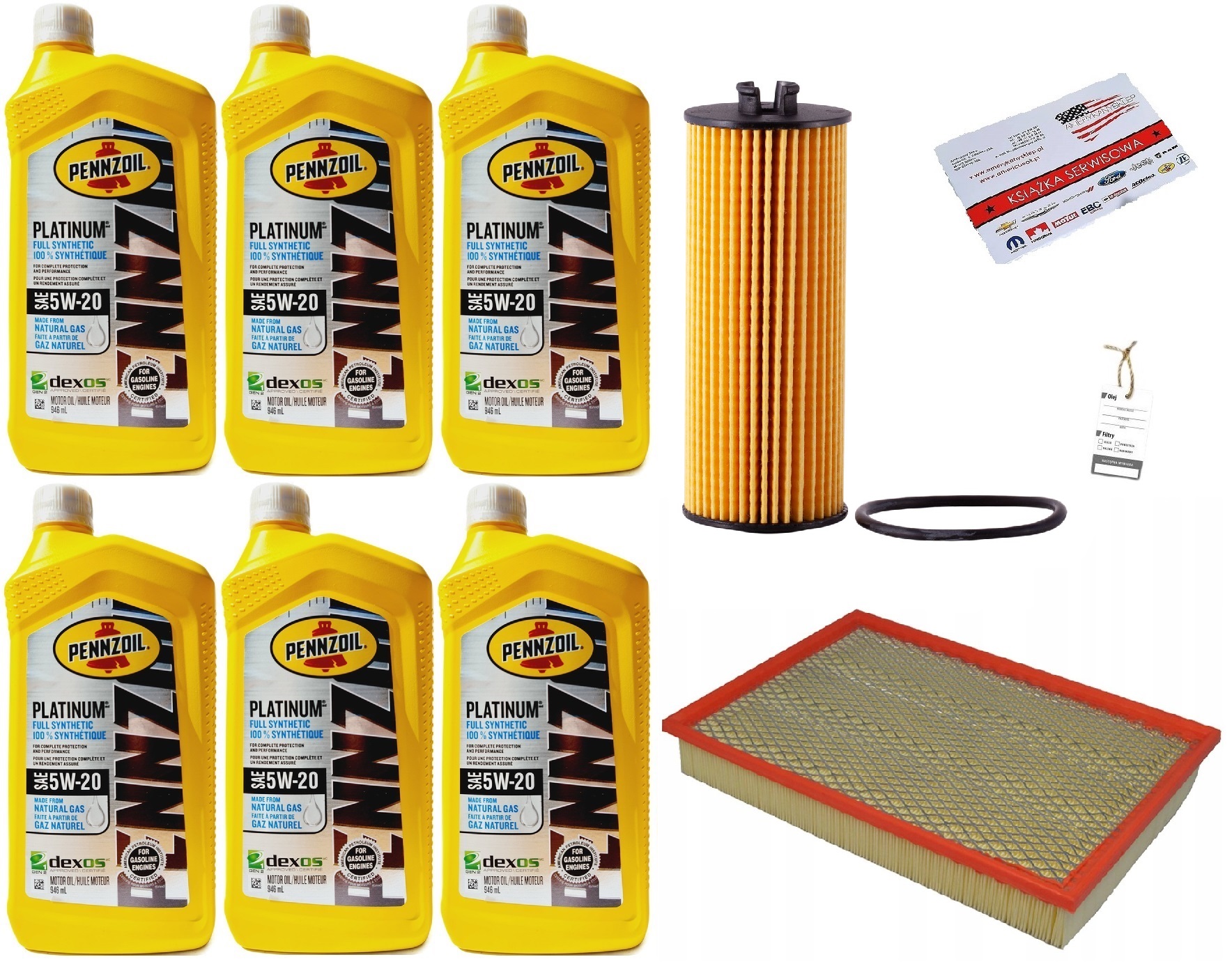 Pennzoil 5V20 5,7 L Filtry Ram 1500 3,6 2013