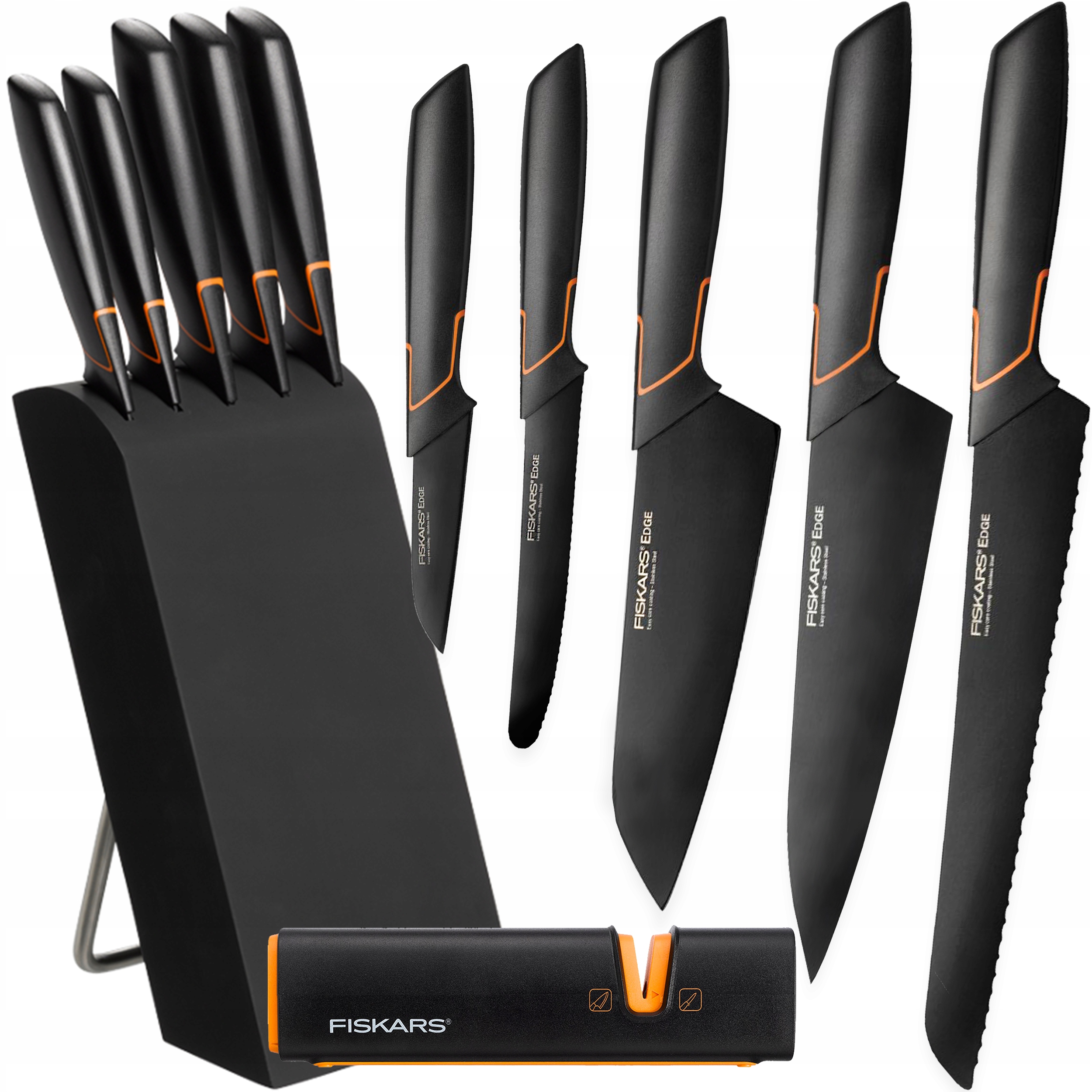 

Fiskars Zestaw 5 szt Noży W Bloku Edge Ostrzałka