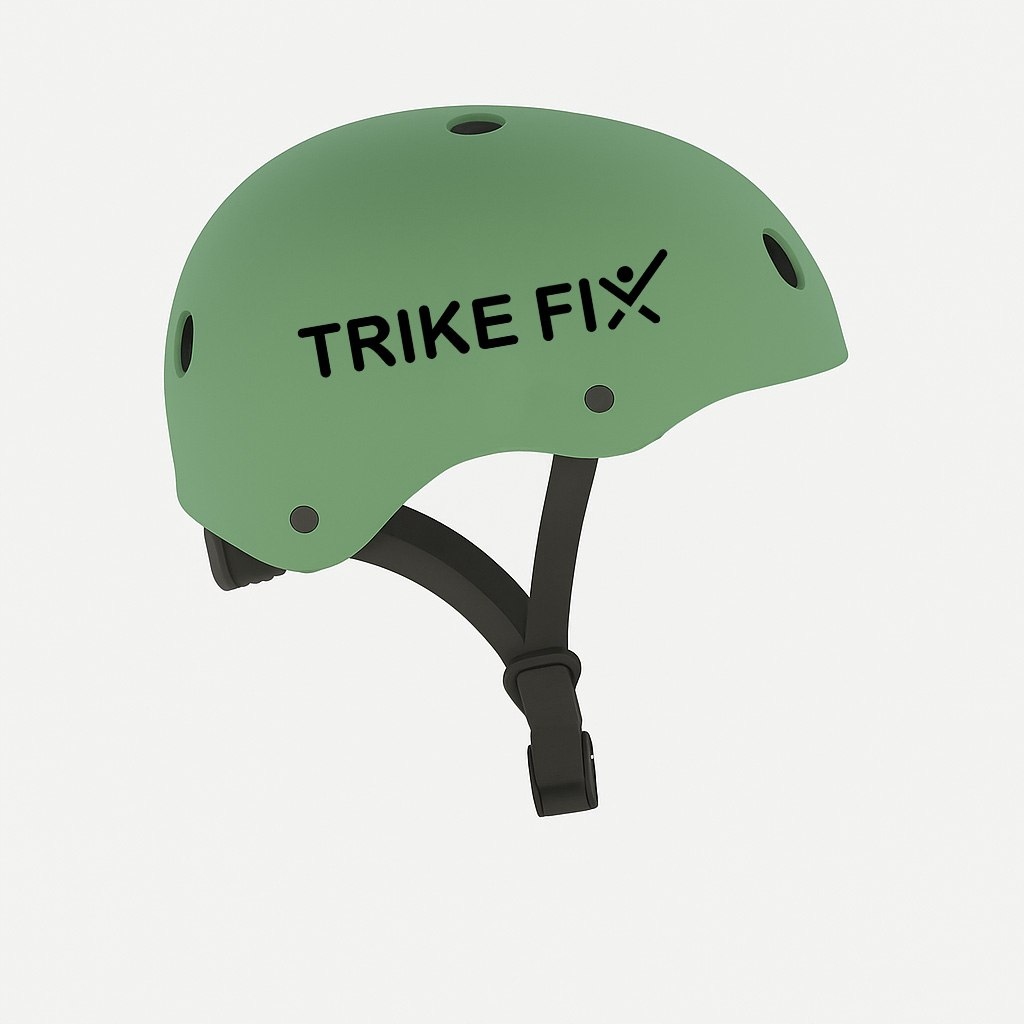 Kask rowerowy dla dziecka Trike Fix dziecięcy regulowany Led S 48-54cm ziel