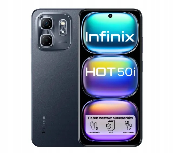 Smartfon Infinix Hot 50i 4/128GB 6,7" 120Hz 48Mpix Sleek Black Czarny