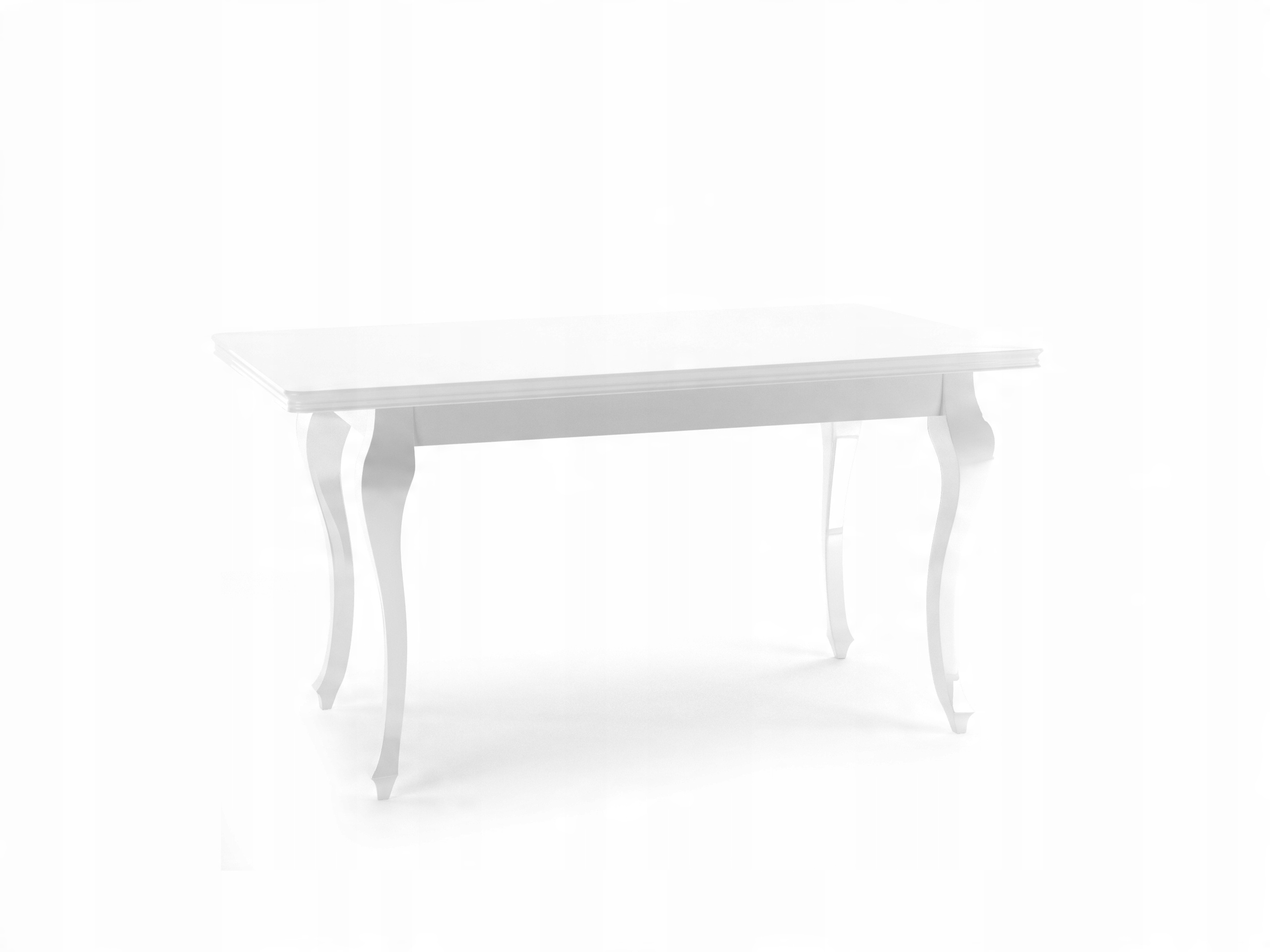 

Stół 120/160 Ludwik Glamour Biały Połysk Do Salonu