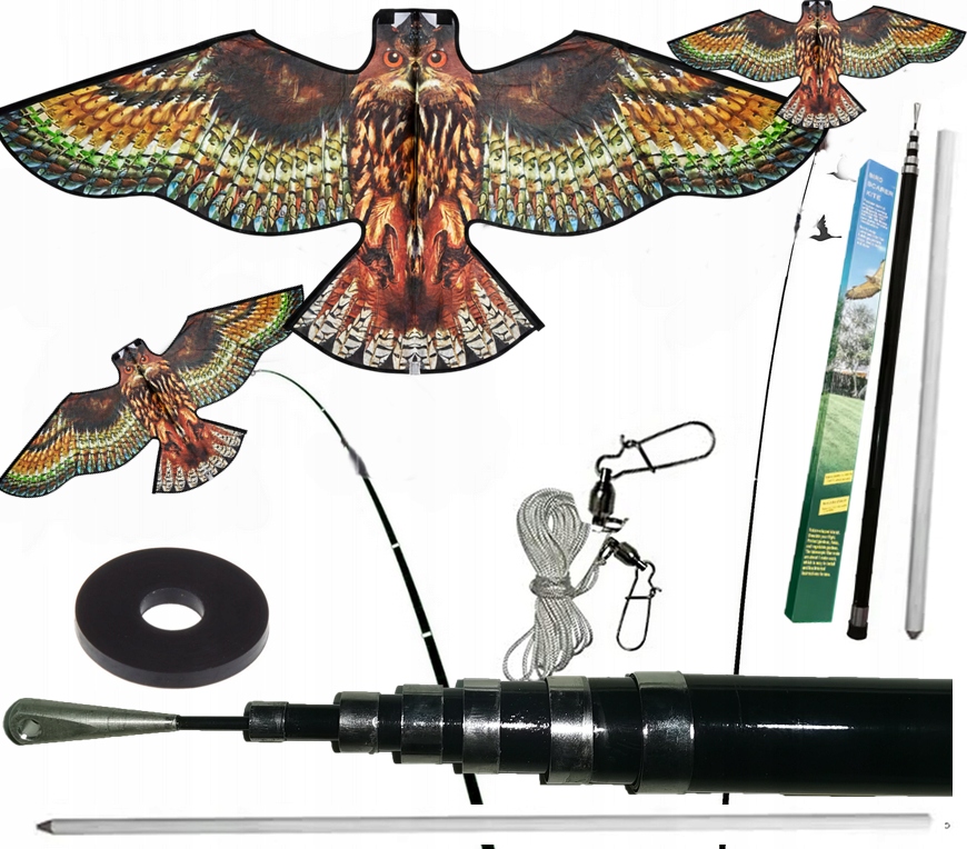 Plašič vtákov Sowa Latawiec – ochrana záhrady Vlajkový Stožiar 7 m Premium