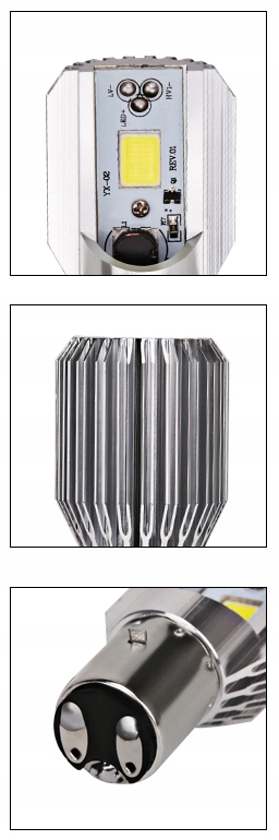 ŻARÓWKA LED MOTOCYKL MOTOR BA20D H6 S2 2000lm Typ S2 / BA20d