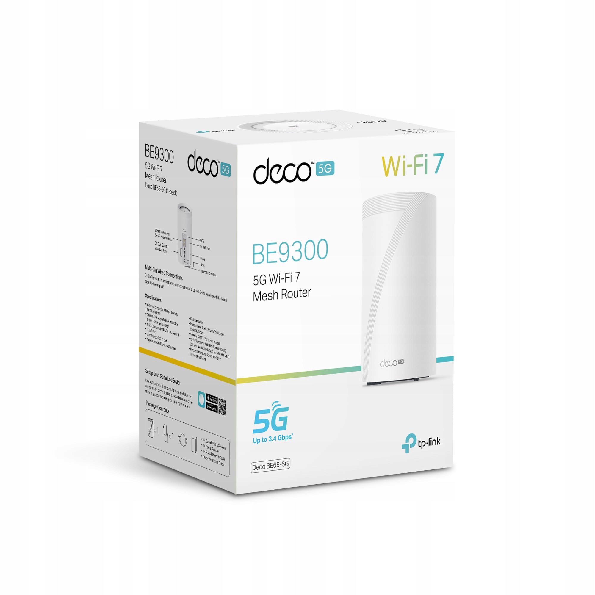 TP-LINK Deco BE65 5G Router LTE Tri-Band WiFi 7 3x 25 Gbit/s Porty SIM — miniatura 5