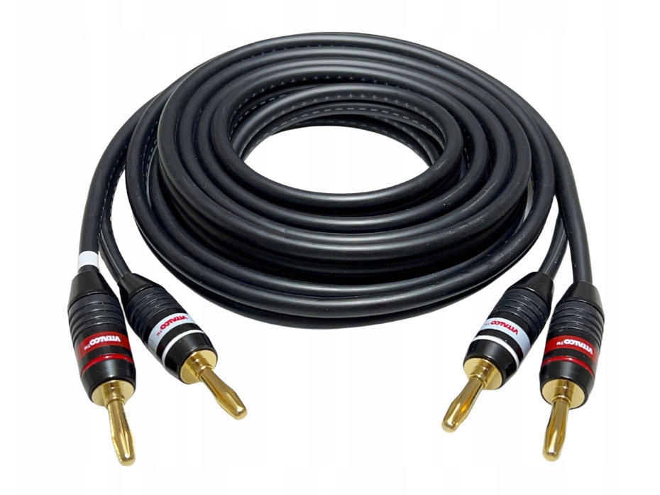 Kabel 2xbanánek-2xbanánek LAK10 5,0m Vitalco (1 ks)