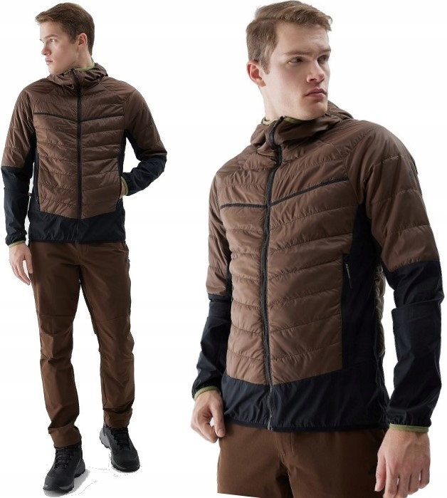 4F Męska Kurtka Trekkingowa Przejściowa Wiosenna Jesienna TDJAM305 > L