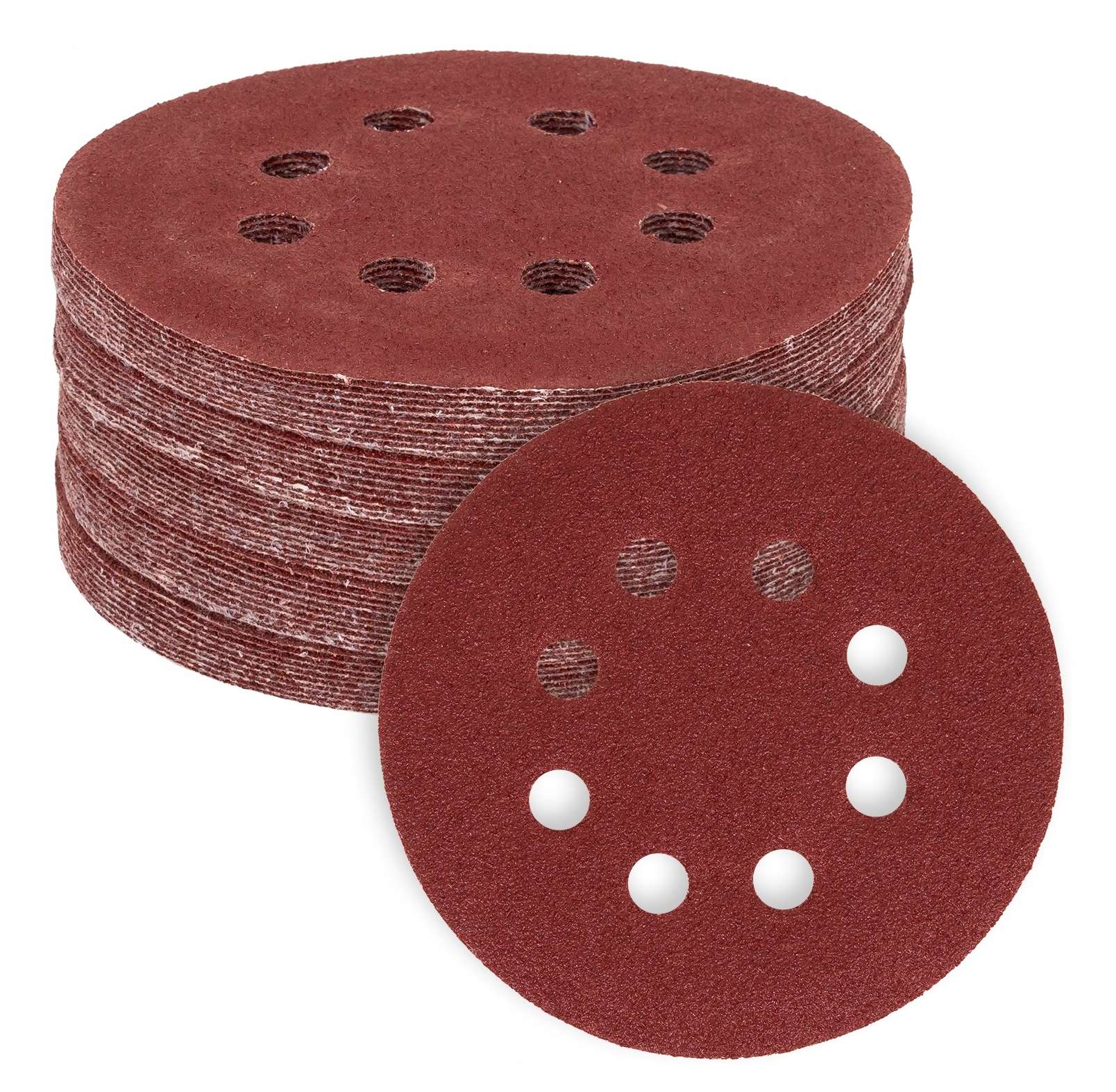 PAPIER ŚCIERNY 125 KRĄŻEK RZEP DO SZLIFIERKI OSCYLANYJNEJ OTWORY P80 50szt