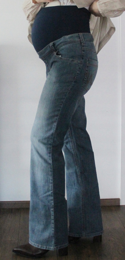 Džíny Těhotenské Kalhoty rozšířené pohodlné S