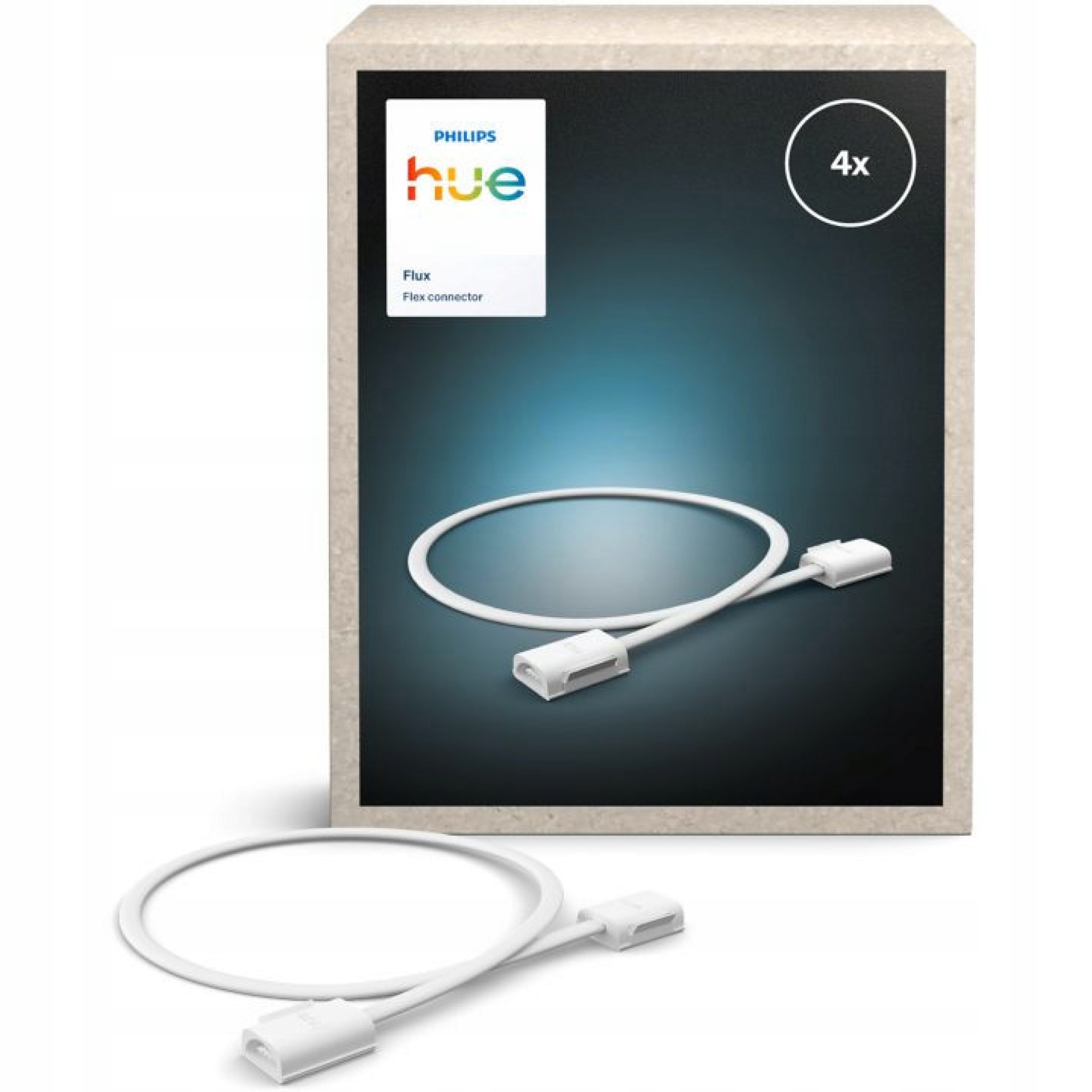 Elastická spojka pro Led pásku Bílá 50 cm Flux Philips Hue 4 ks