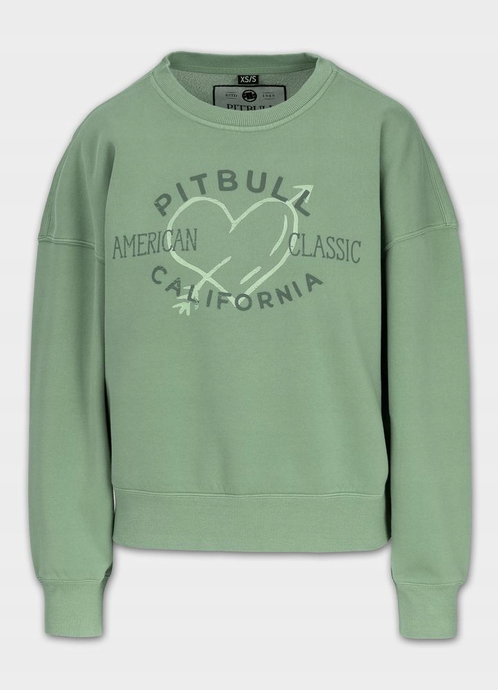 Dámská Mikina Pitbull Washed Manzanita Heart bez kapuce Pohodlná s potiskem