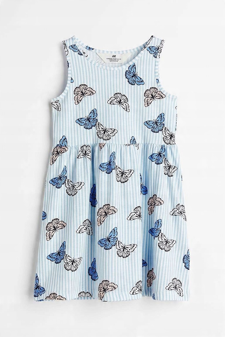 

Nowa H&m sukienka Motylki niebieska 134/140