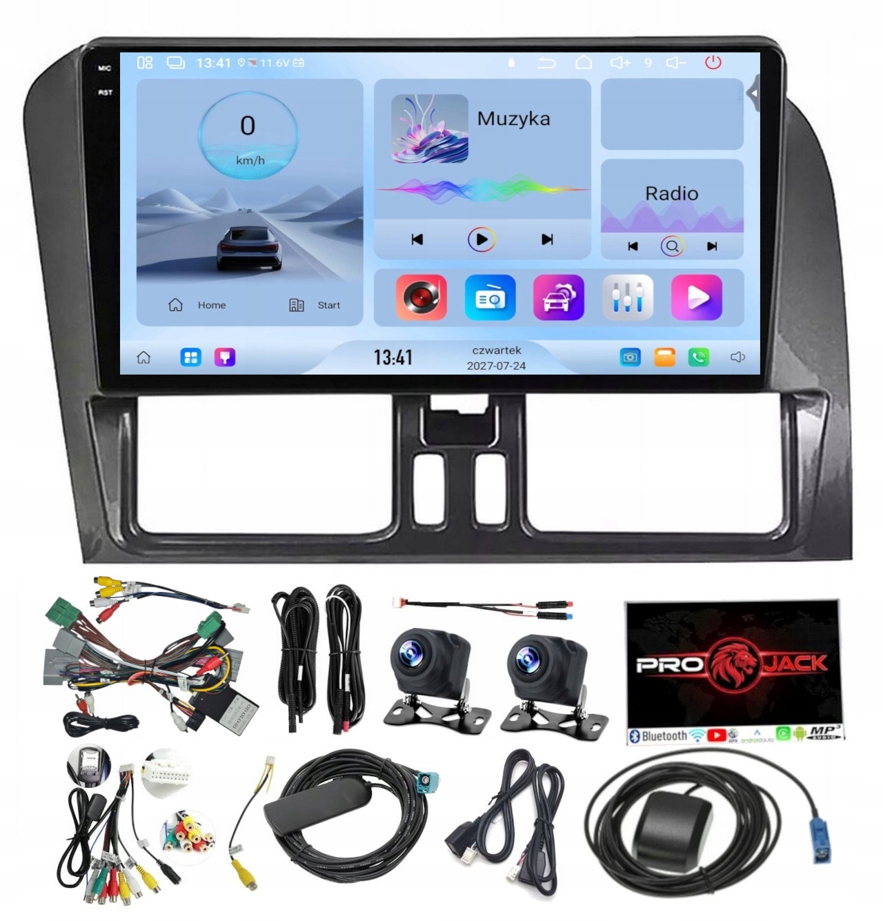 Navigační Rádio Carplay Gps Android Bt Volvo XC60 2009-2017 64GB Sim