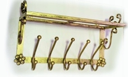 Věšák s policí 50 cm. Metaloplastika.