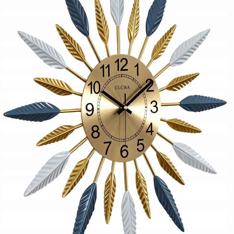 Nástenné Hodiny Módne Veľké Hodiny Farba Zlatá 58 cm