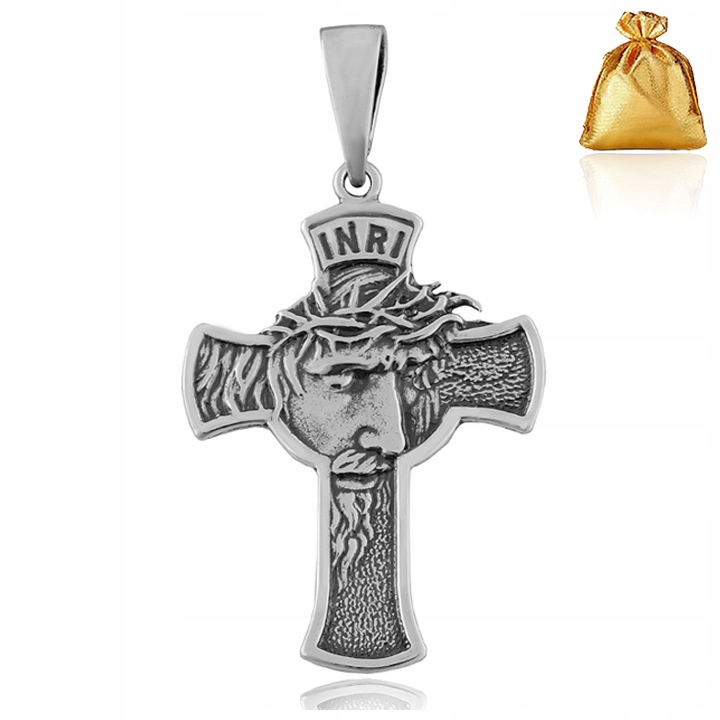 Stříbrný Pánský Křížek Přívěsek Kříž S Kristem Stříbro 925 Jako Dárek