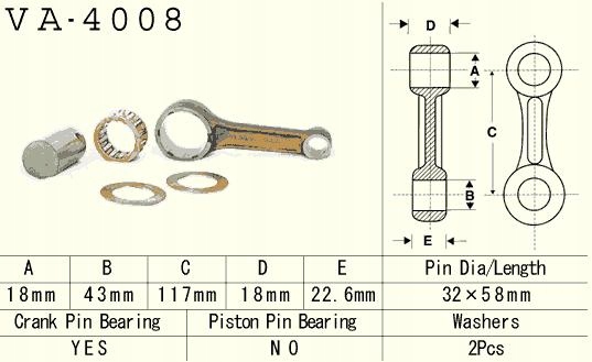 VESRAH KORBOWÓD KAWASAKI VA-4008