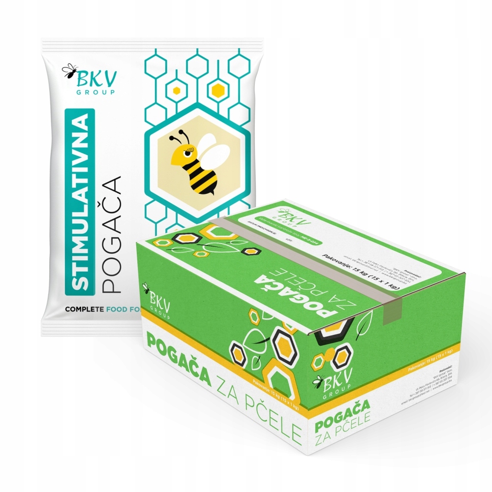 Krmivo pro včely s vitamíny, Bkv Stimulující 1 kg x 15, Bkv Stimulativní