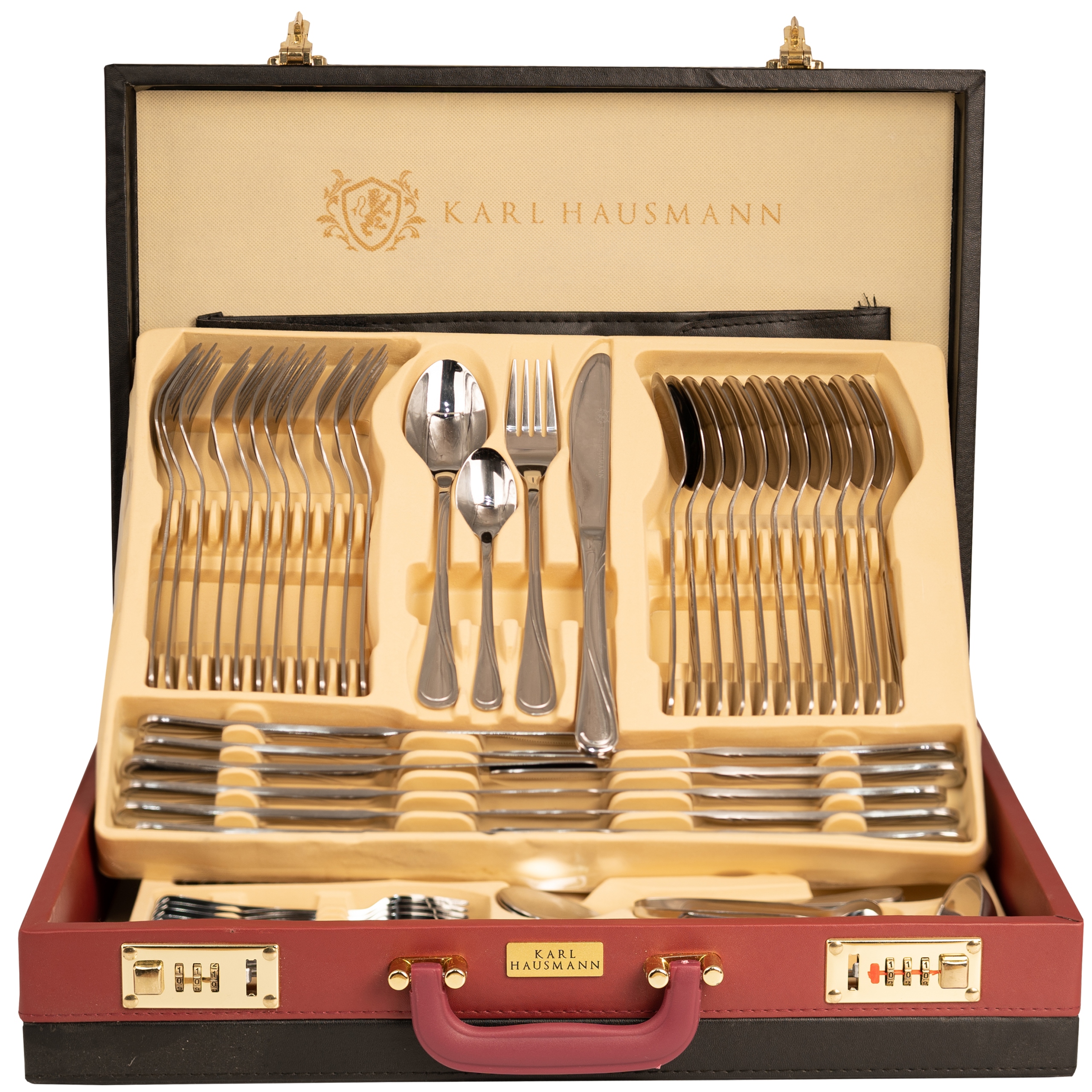 

Zestaw Sztućców 72el 12os Komplet Sztućce +walizka