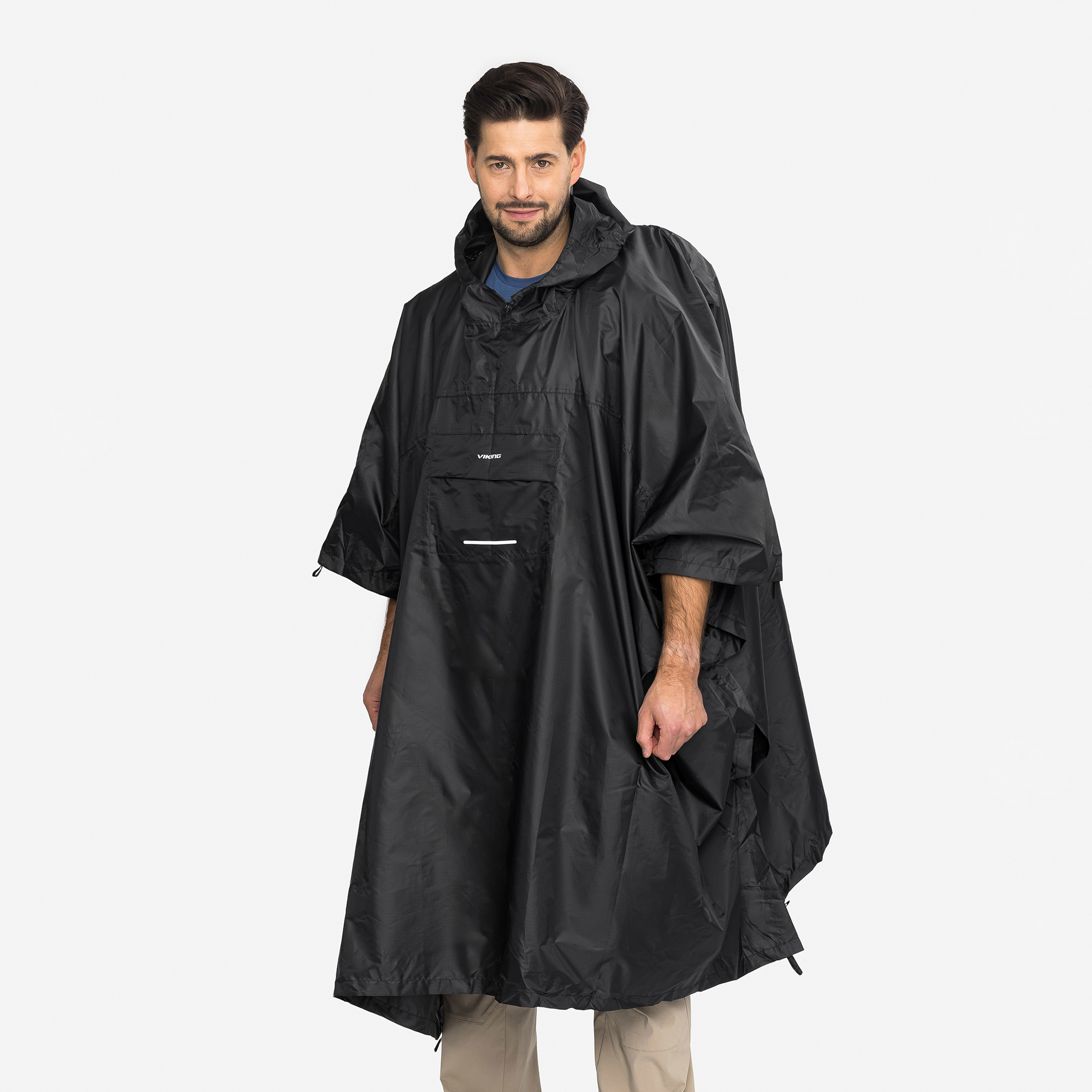Dešťové pončo Viking Vesper černé na batoh