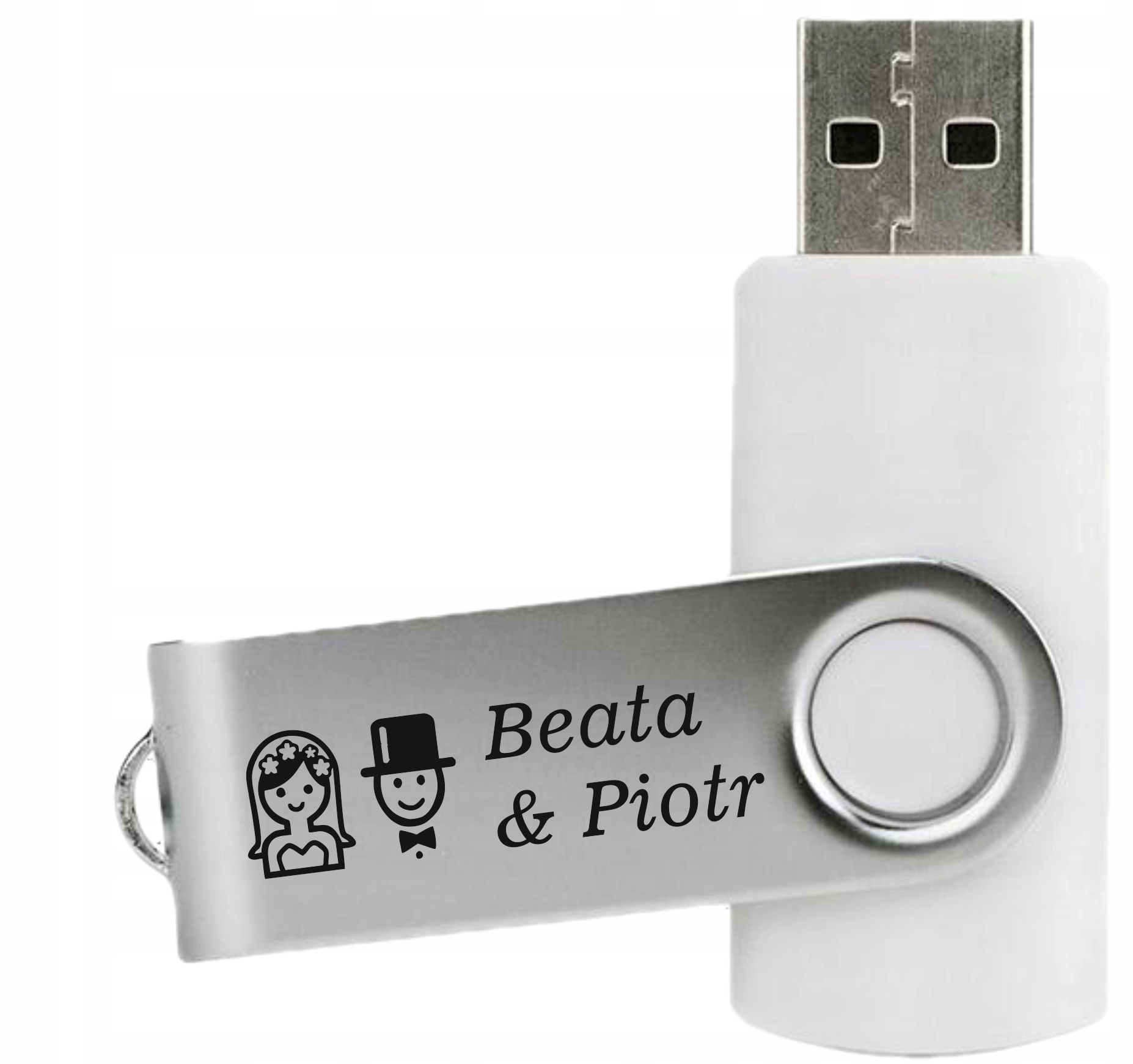 

Pendrive Pamięć Usb 128 Gb z grawerem ślubnym